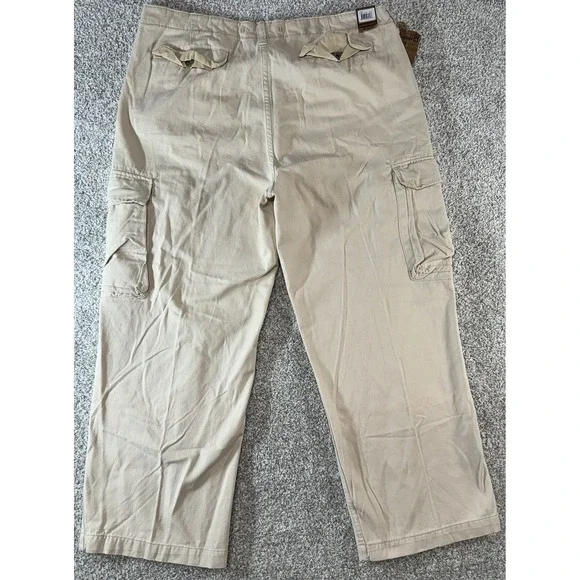 Steve & Barrys Mens Cargo Skater Pants Khaki Vintage Y2K *BRAND NEW* Size 40x30 - Picture 8 of 9
